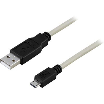 Deltaco USB 2.0 kaapeli A uros - Micro B uros, 0.5m